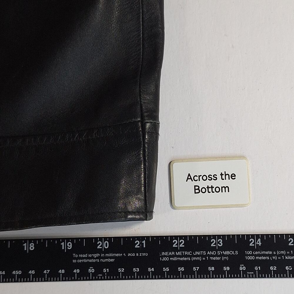 Leather Cult Jacket Mens Unisex Medium Black Genuine Leather Biker Vintage Moto - Picture 14 of 15